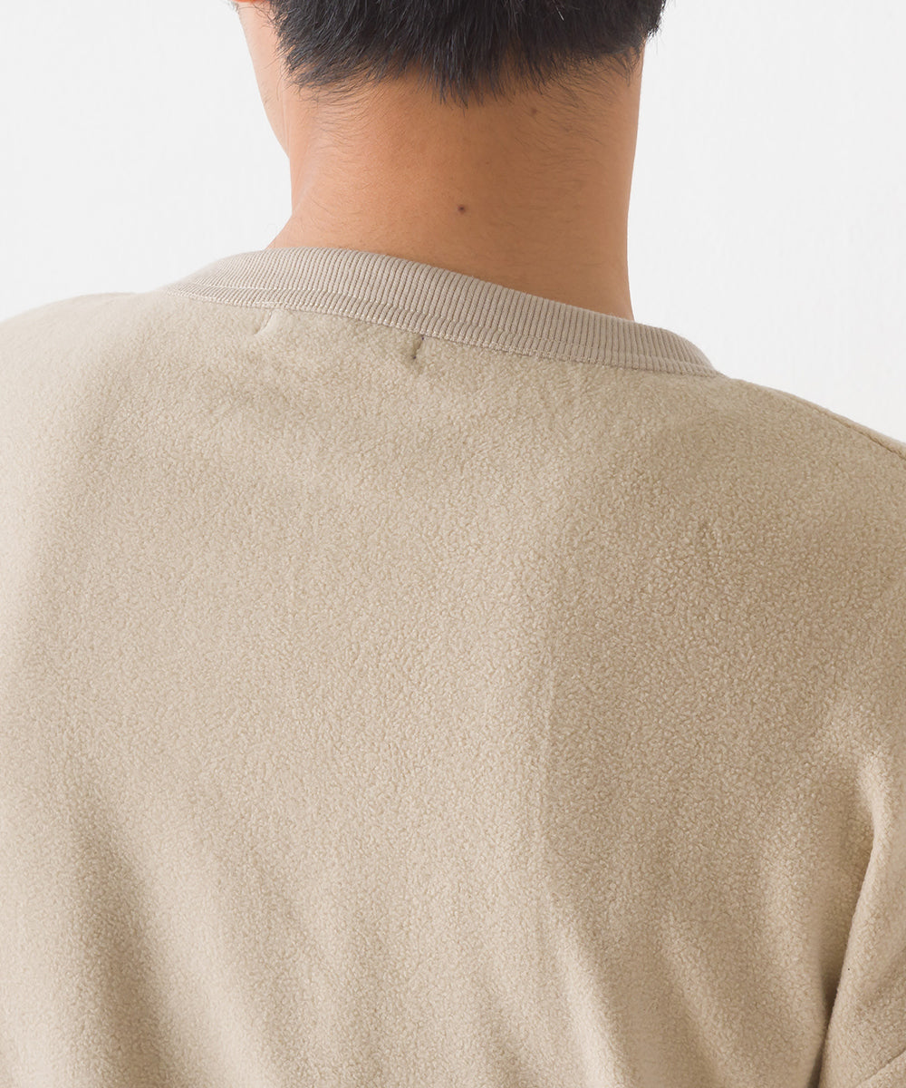 【OMNES PURPLE LABEL】メンズ ふわ軽静電気防止 マイクロフリースカーディガン長袖【6123-5439】