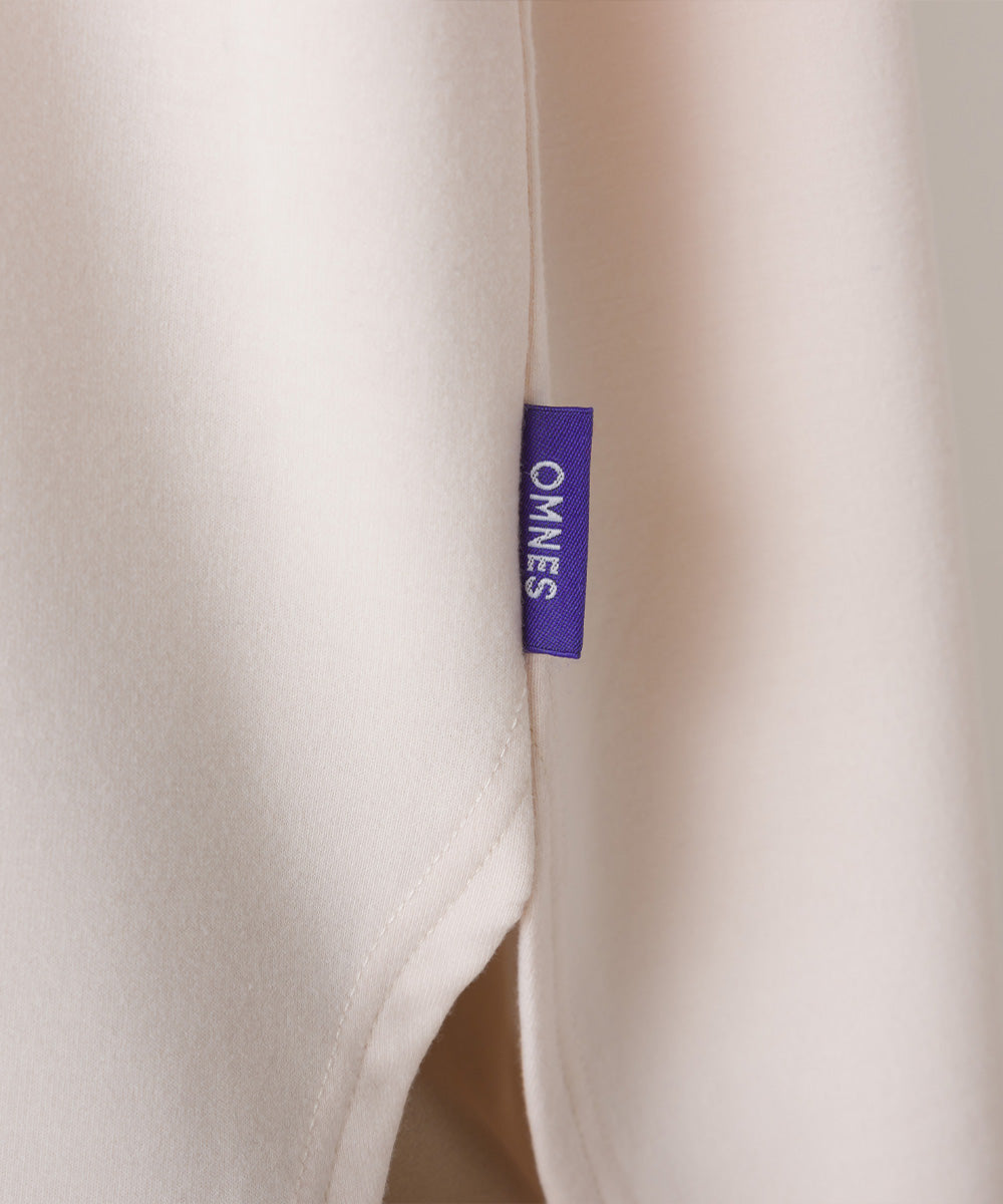 【OMNES PURPLE LABEL】+3℃蓄熱ストレッチ 裾ラウンド長袖Tシャツ【6123-5444】