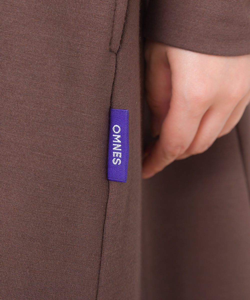 【OMNES PURPLE LABEL】+3℃蓄熱ストレッチ 長袖フレアワンピース【6123-5446】