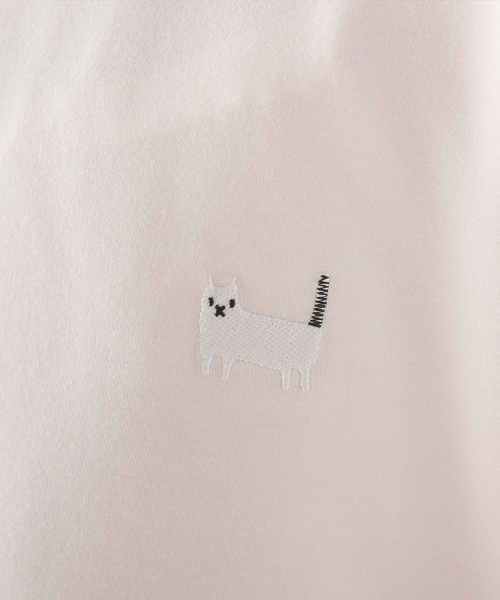 【OMNES PURPLE LABEL】キッズ+3℃蓄熱ストレッチ ワンポイント刺繍 長袖トレーナー【6123-5447】