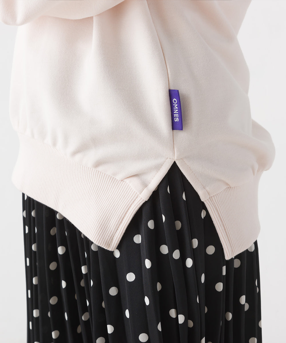 【OMNES PURPLE LABEL】キッズ+3℃蓄熱ストレッチ ワンポイント刺繍 長袖トレーナー【6123-5447】
