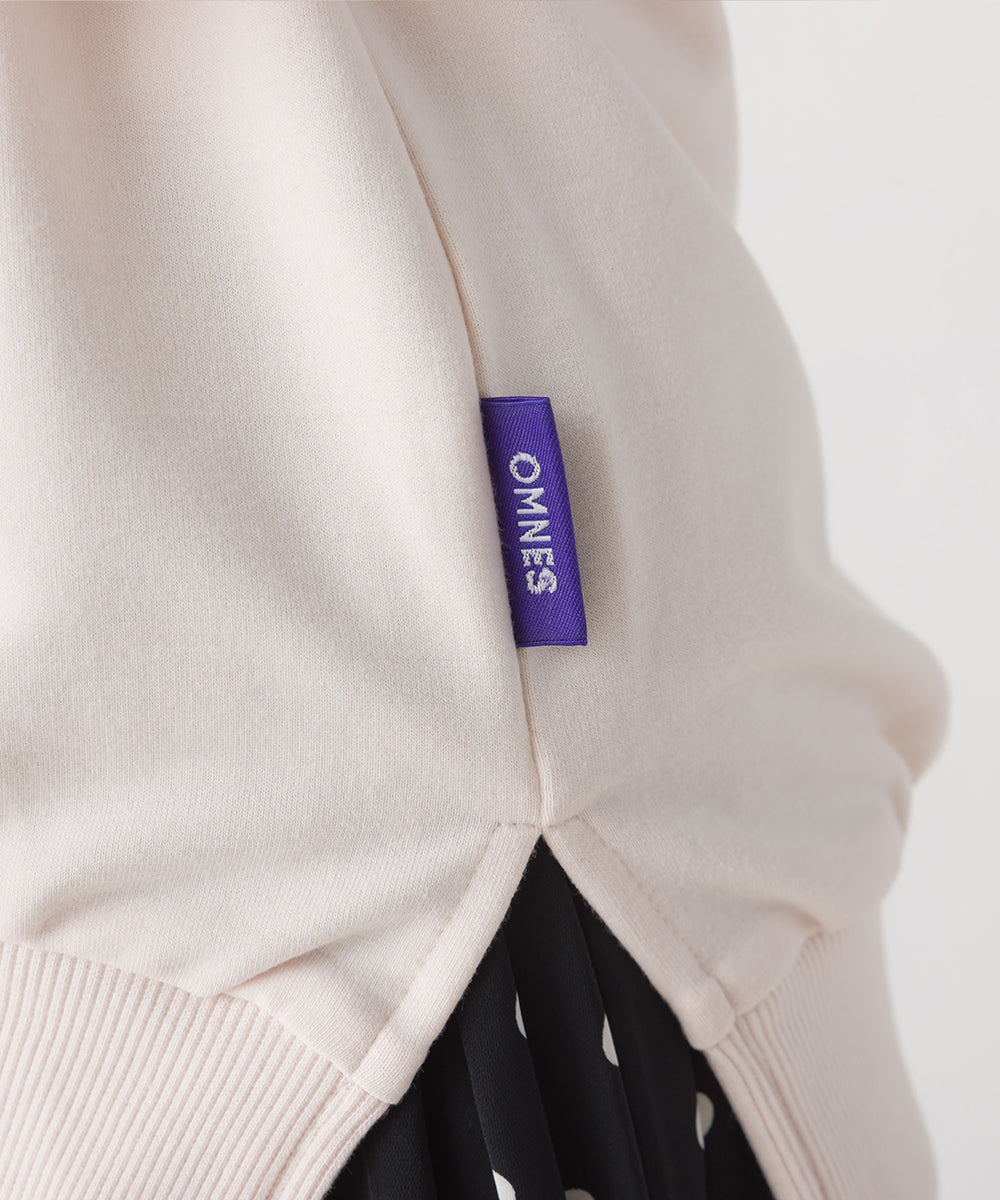 【OMNES PURPLE LABEL】キッズ+3℃蓄熱ストレッチ ワンポイント刺繍 長袖トレーナー【6123-5447】