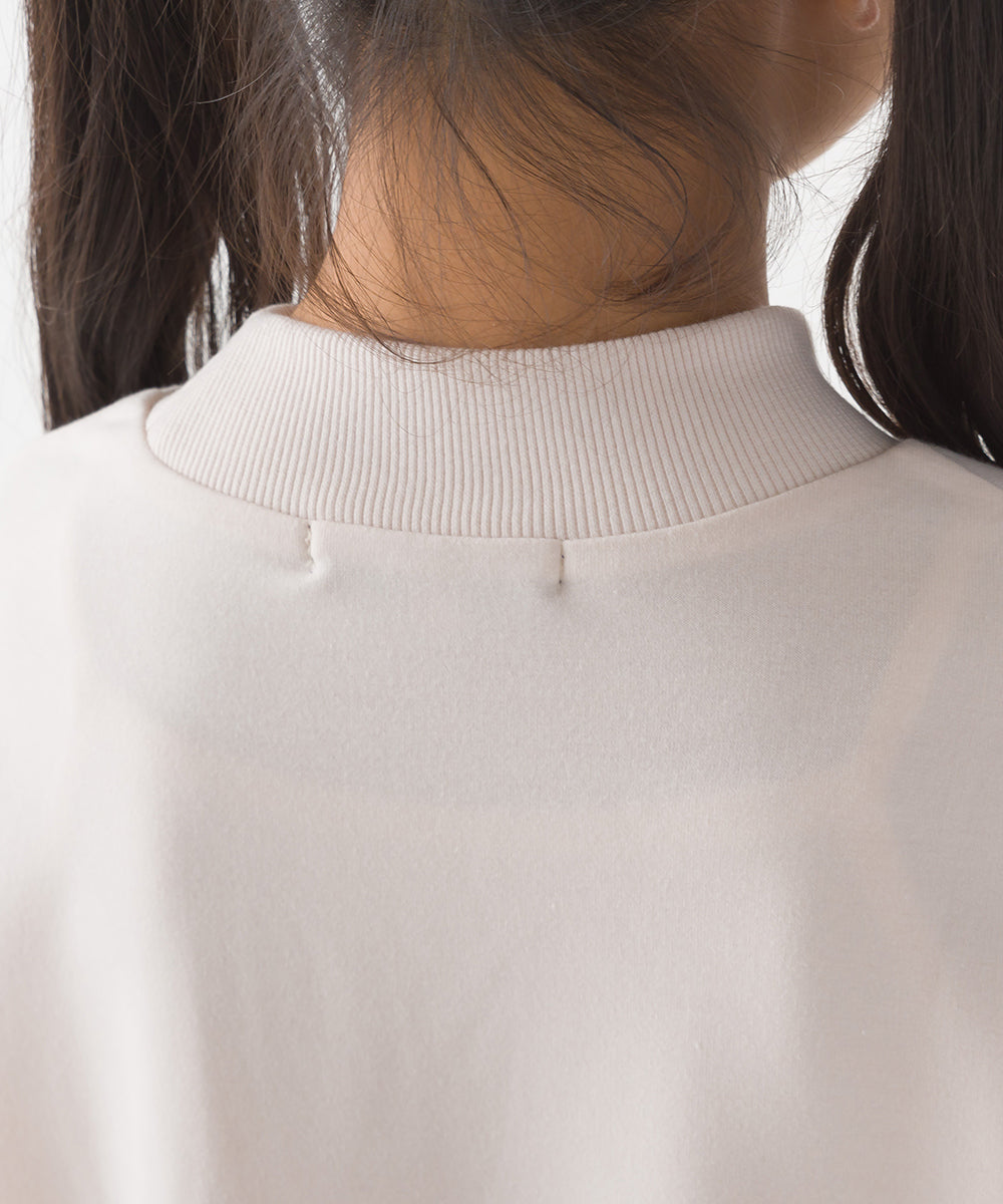 【OMNES PURPLE LABEL】キッズ+3℃蓄熱ストレッチ ワンポイント刺繍 長袖トレーナー【6123-5447】