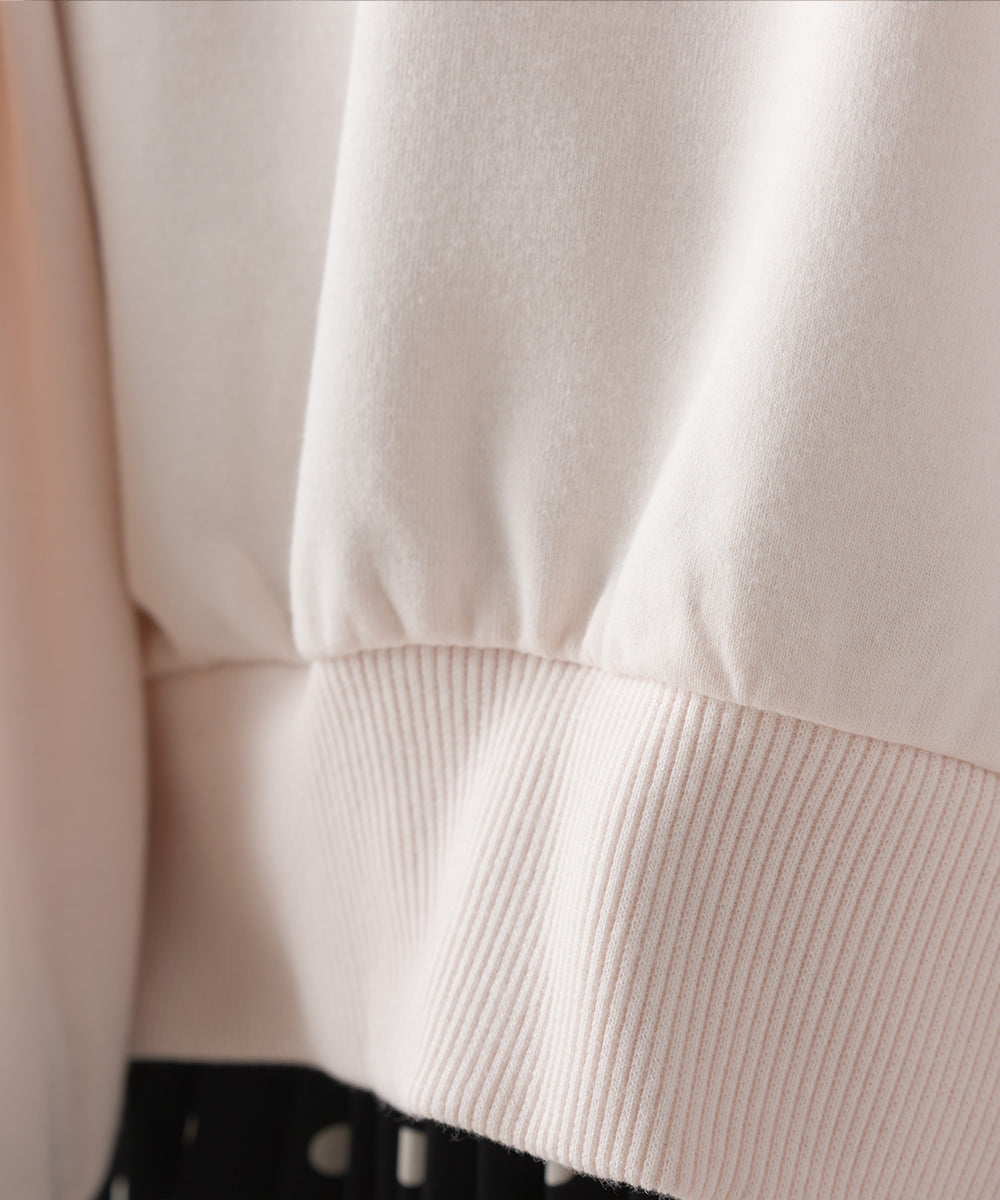 【OMNES PURPLE LABEL】キッズ+3℃蓄熱ストレッチ ワンポイント刺繍 長袖トレーナー【6123-5447】