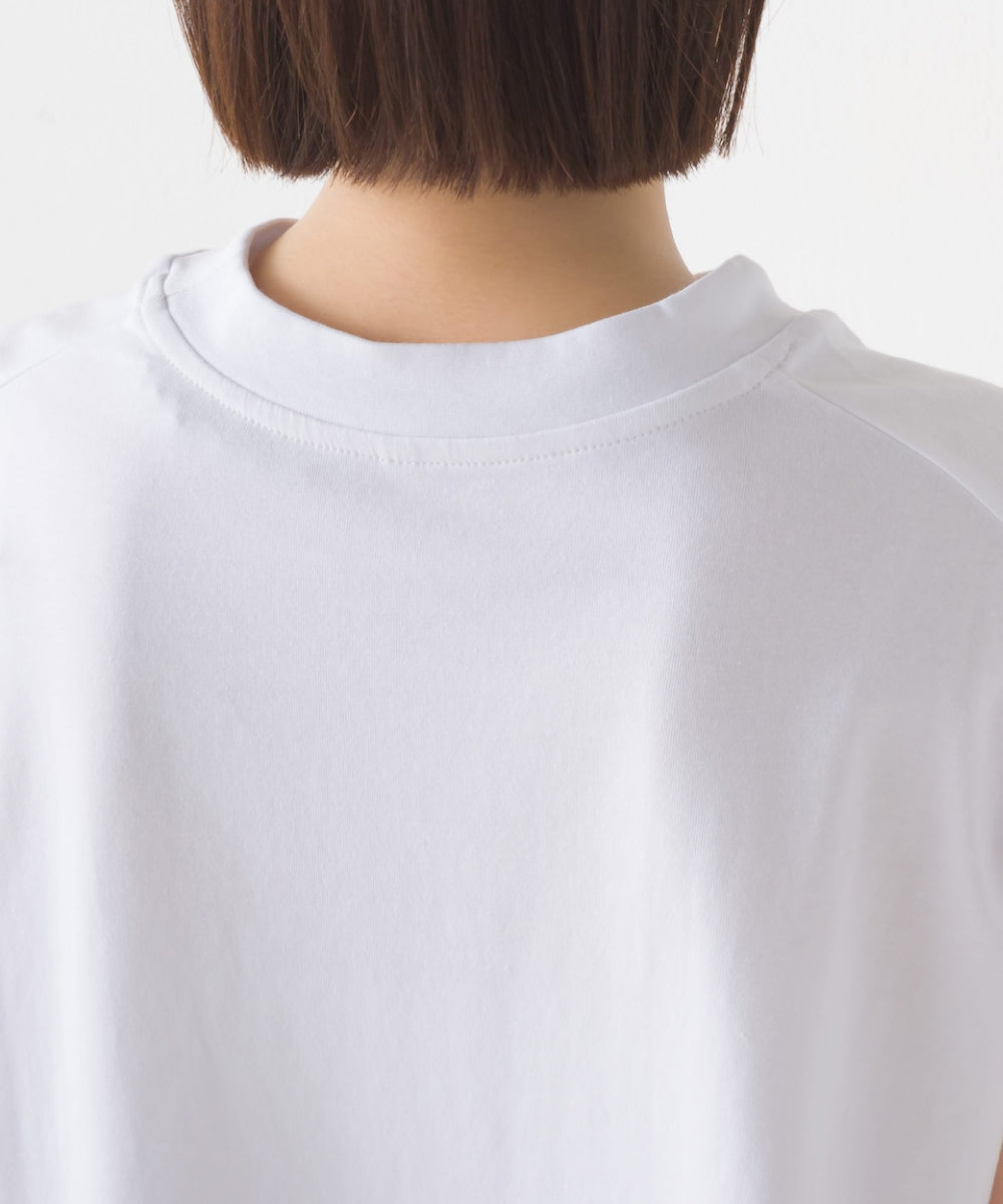 【OMNES PURPLE LABEL】コットンベア天竺 ボトルネックAラインプルオーバー【6124-5496】