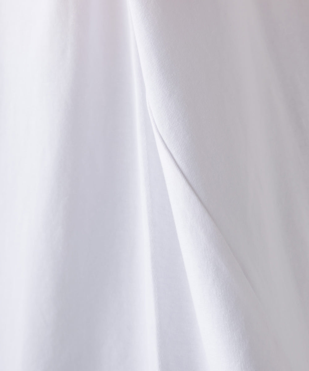 【OMNES PURPLE LABEL】コットンベア天竺 ボトルネックAラインプルオーバー【6124-5496】