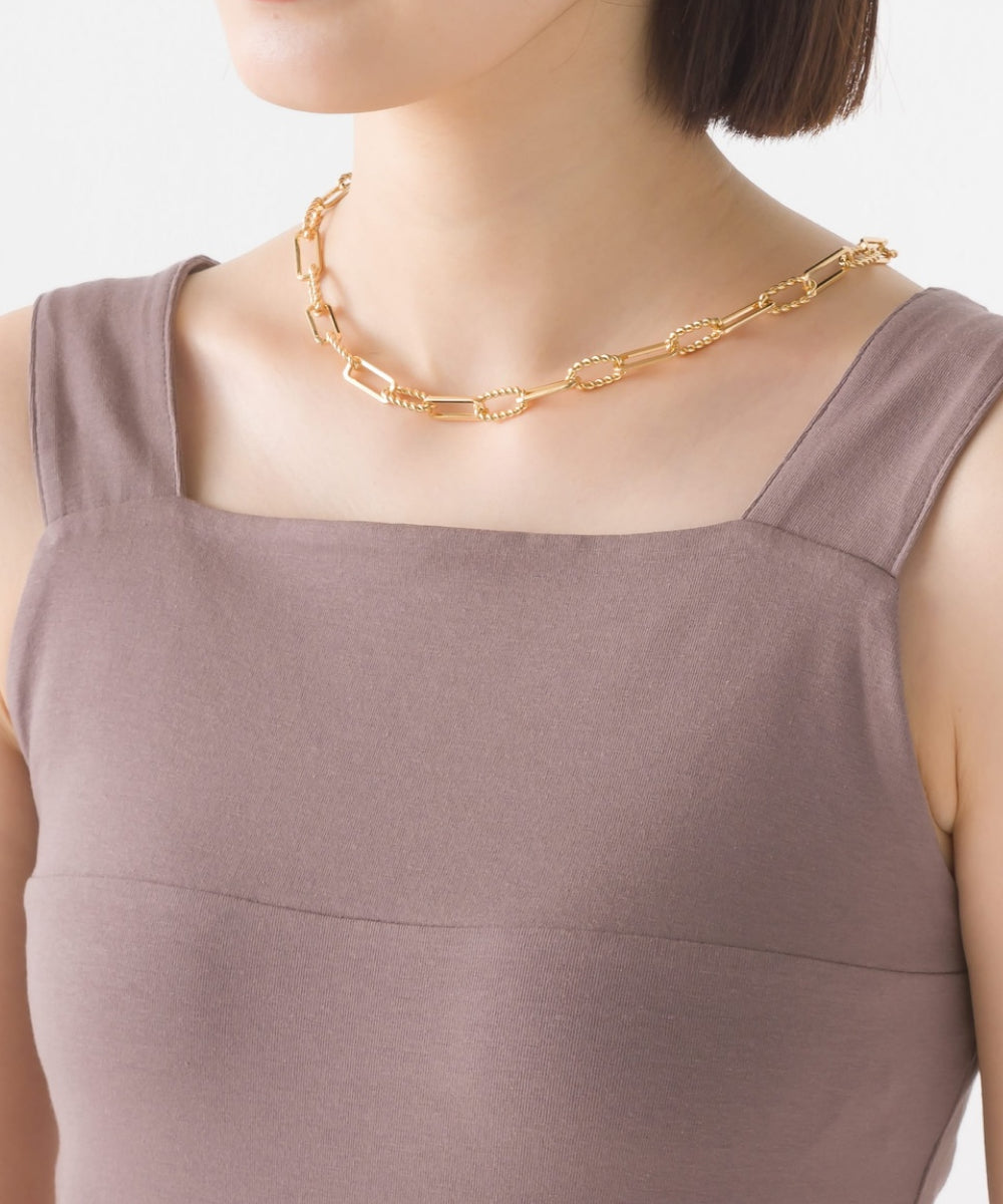 【OMNES PURPLE LABEL】コットンベア天竺 チラ見え防止スクエアネックタンクトップ【6124-5498】