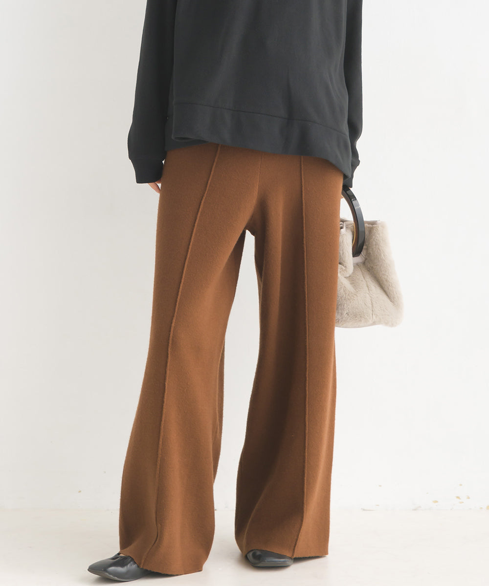 【OMNES Another Edition】レーヨンナイロンニット ワイドパンツ【7120-2019】