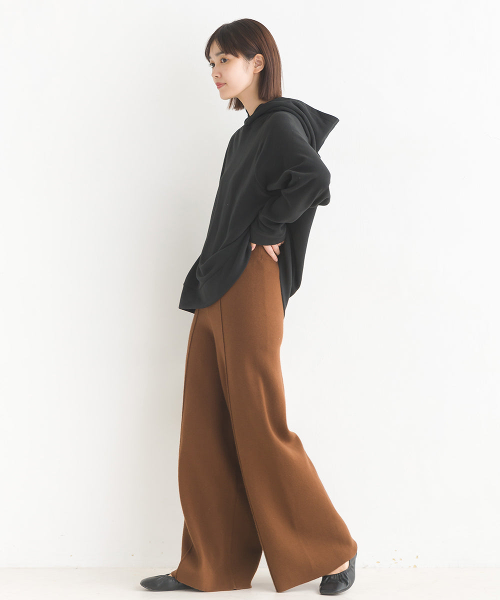 【OMNES Another Edition】レーヨンナイロンニット ワイドパンツ【7120-2019】