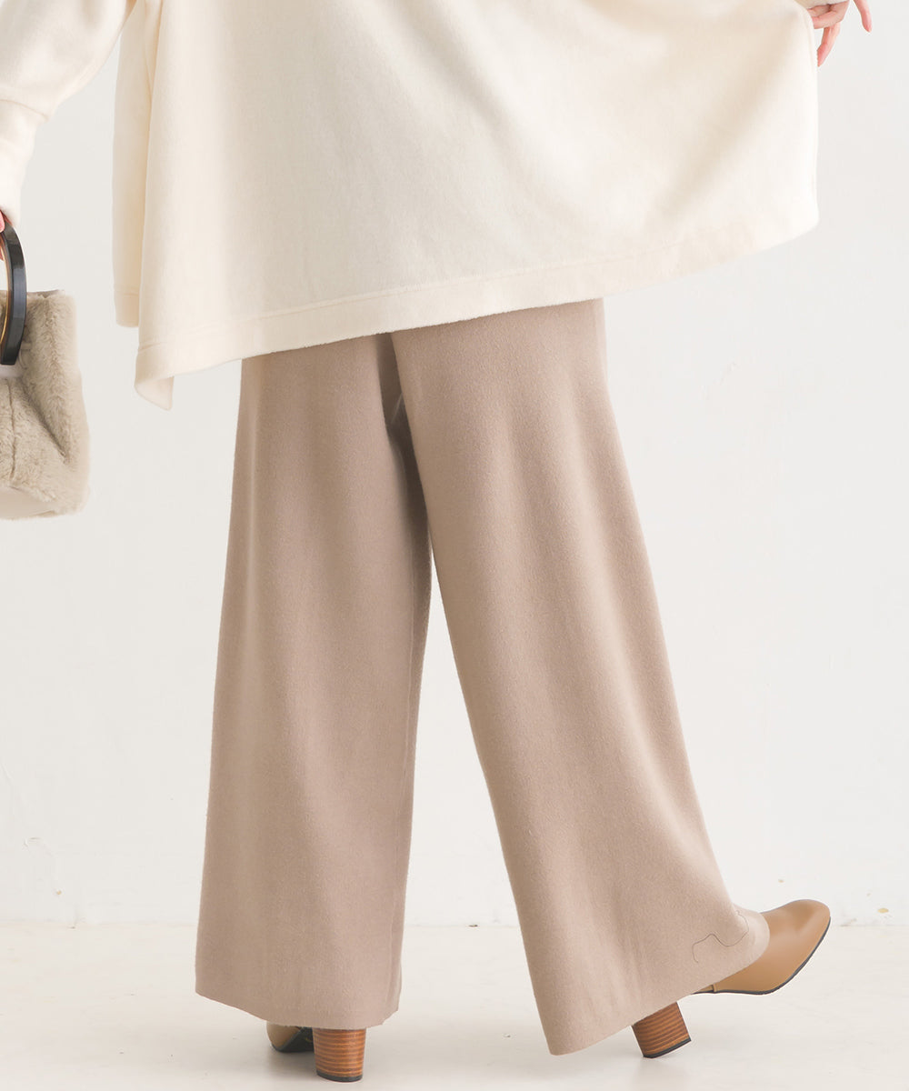 【OMNES Another Edition】レーヨンナイロンニット ワイドパンツ【7120-2019】