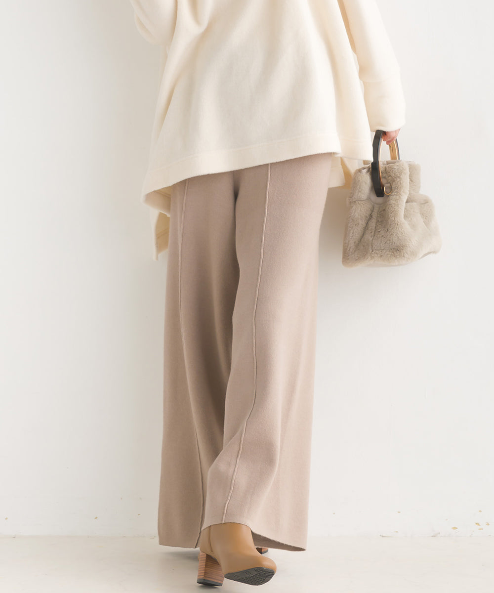 【OMNES Another Edition】レーヨンナイロンニット ワイドパンツ【7120-2019】