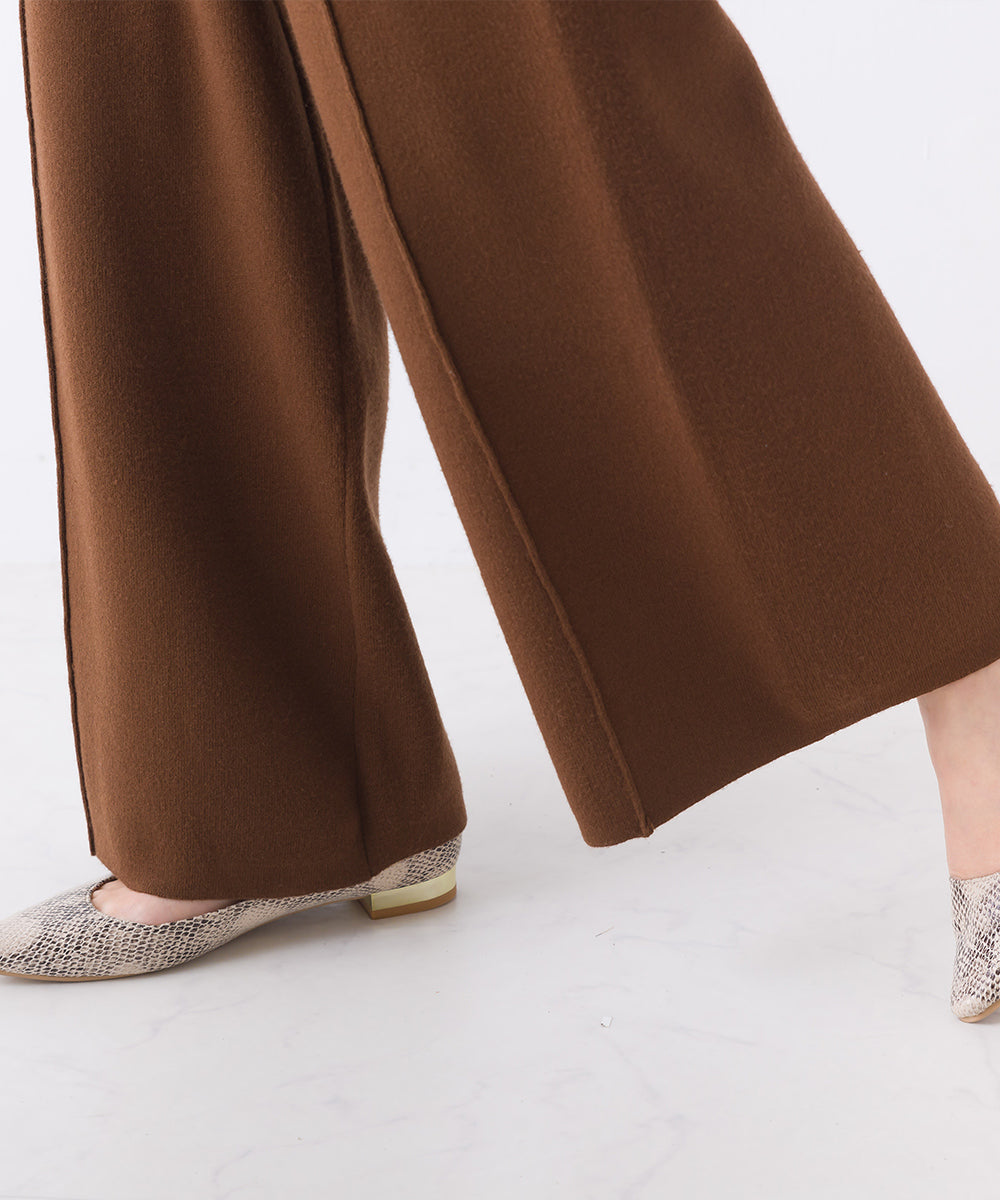 【OMNES Another Edition】レーヨンナイロンニット ワイドパンツ【7120-2019】