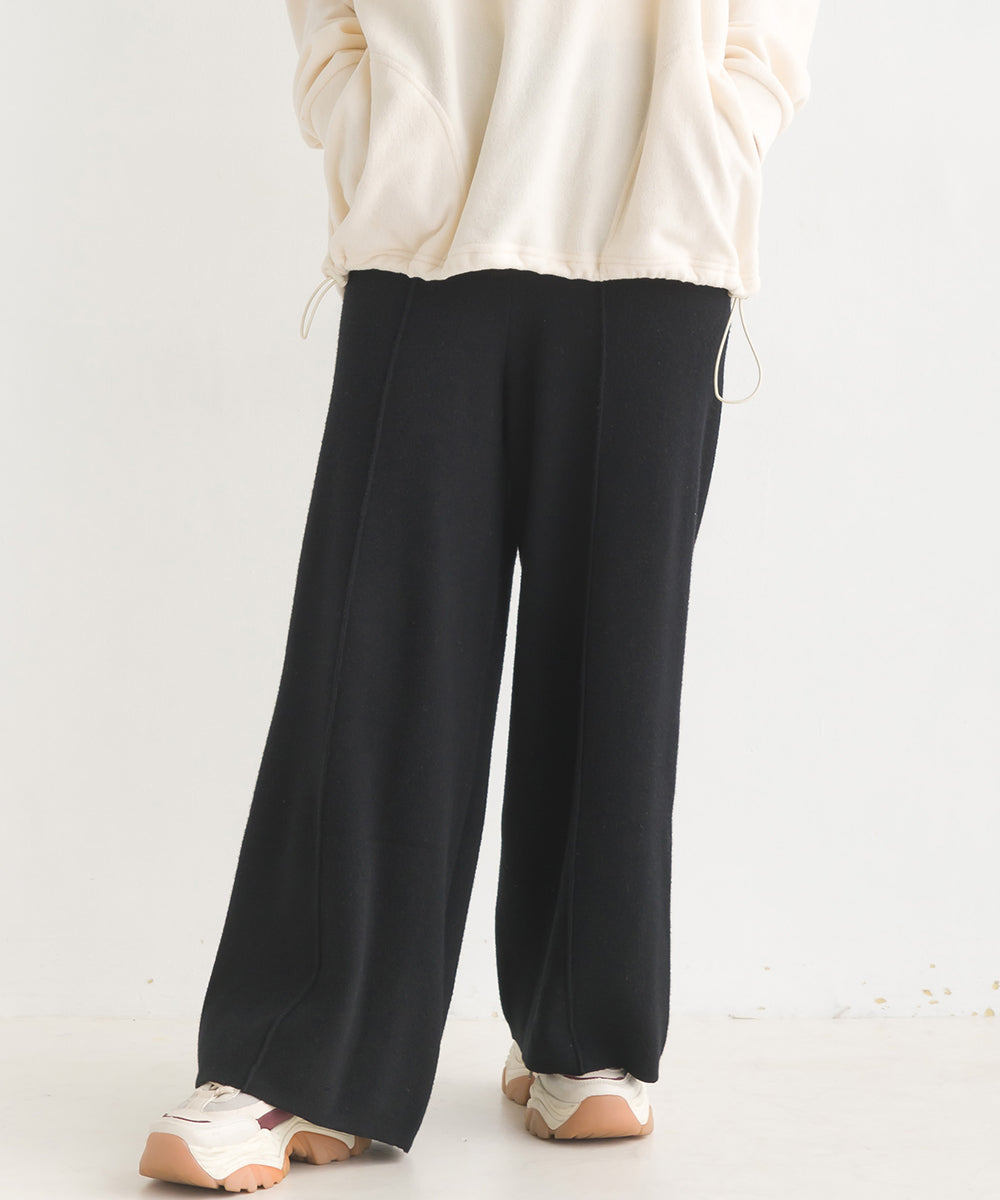 【OMNES Another Edition】レーヨンナイロンニット ワイドパンツ【7120-2019】