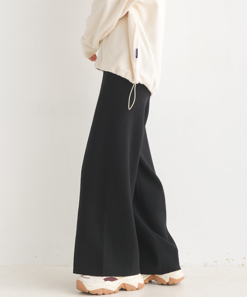 【OMNES Another Edition】レーヨンナイロンニット ワイドパンツ【7120-2019】