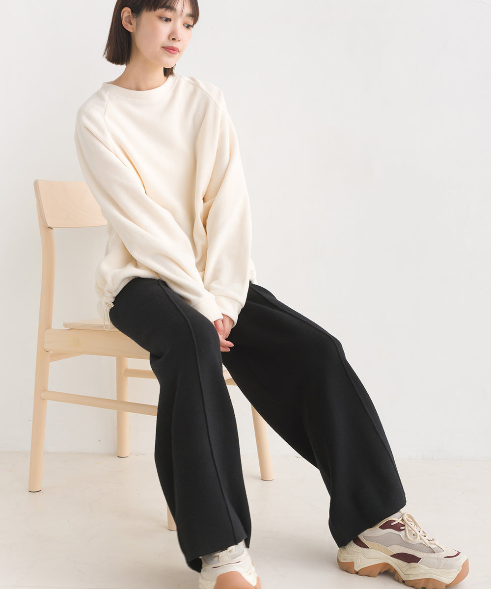【OMNES Another Edition】レーヨンナイロンニット ワイドパンツ【7120-2019】