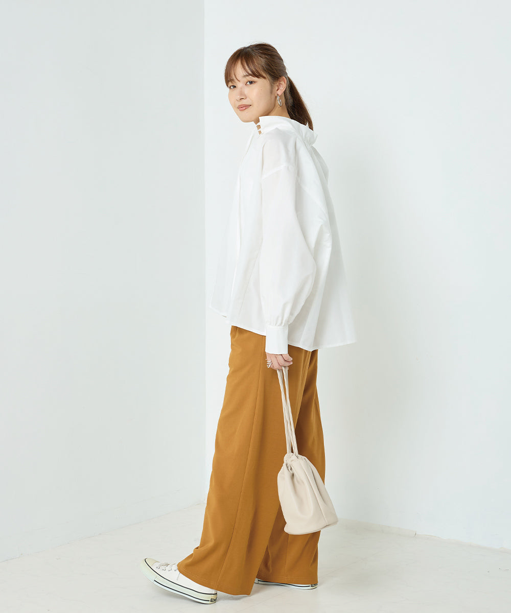 【OMNES Another Edition】ウエストギャザー イージーワイドパンツ【7120-2028】