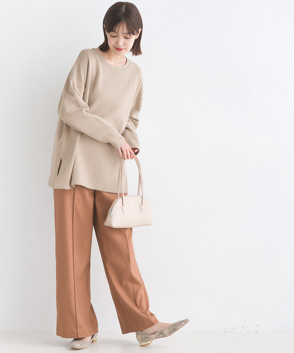 【OMNES Another Edition】ストレッチカチオン センタープレスワイドパンツ【7120-2029】