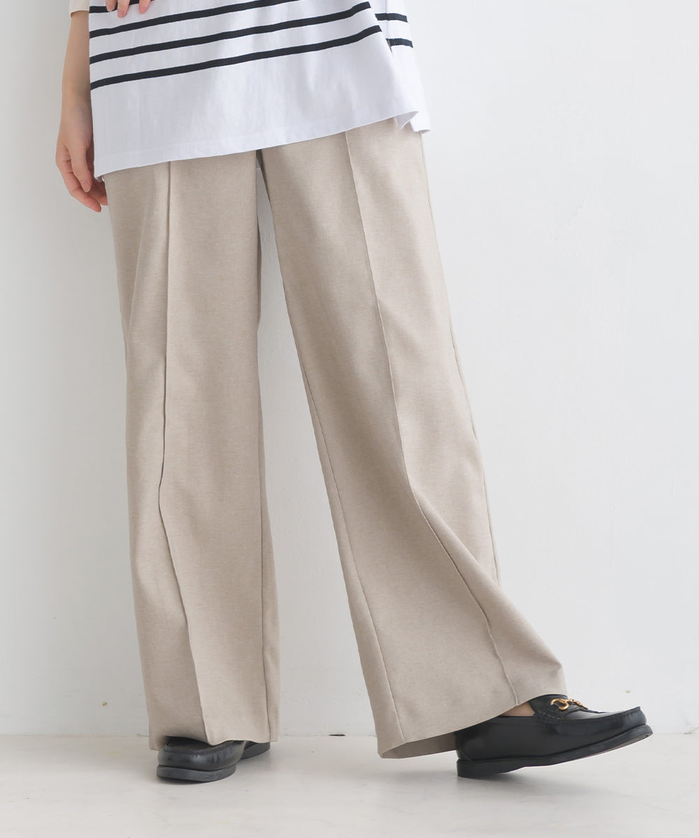 【OMNES Another Edition】ストレッチカチオン センタープレスワイドパンツ【7120-2029】