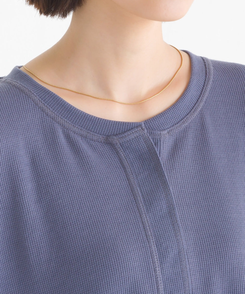 【OMNES Another Edition】ベアワッフルヘンリーネックトップス【7120-5055】