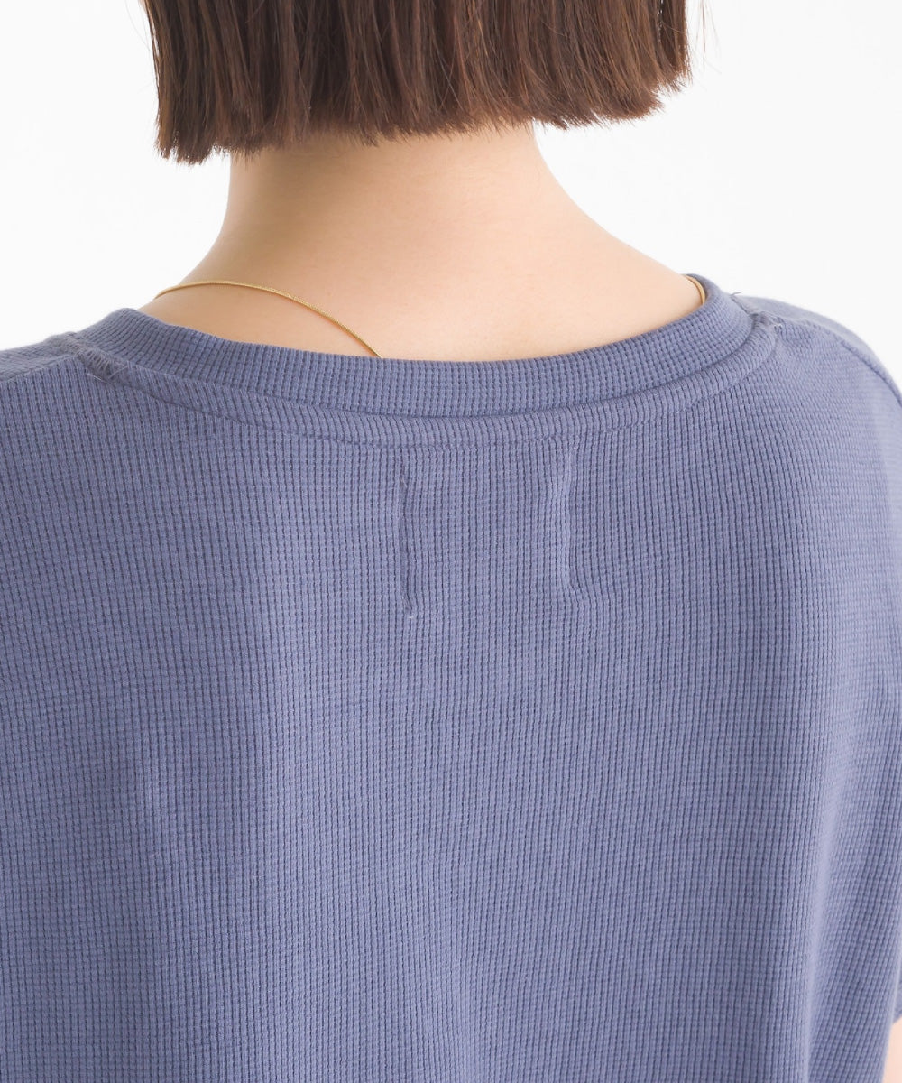 【OMNES Another Edition】ベアワッフルヘンリーネックトップス【7120-5055】