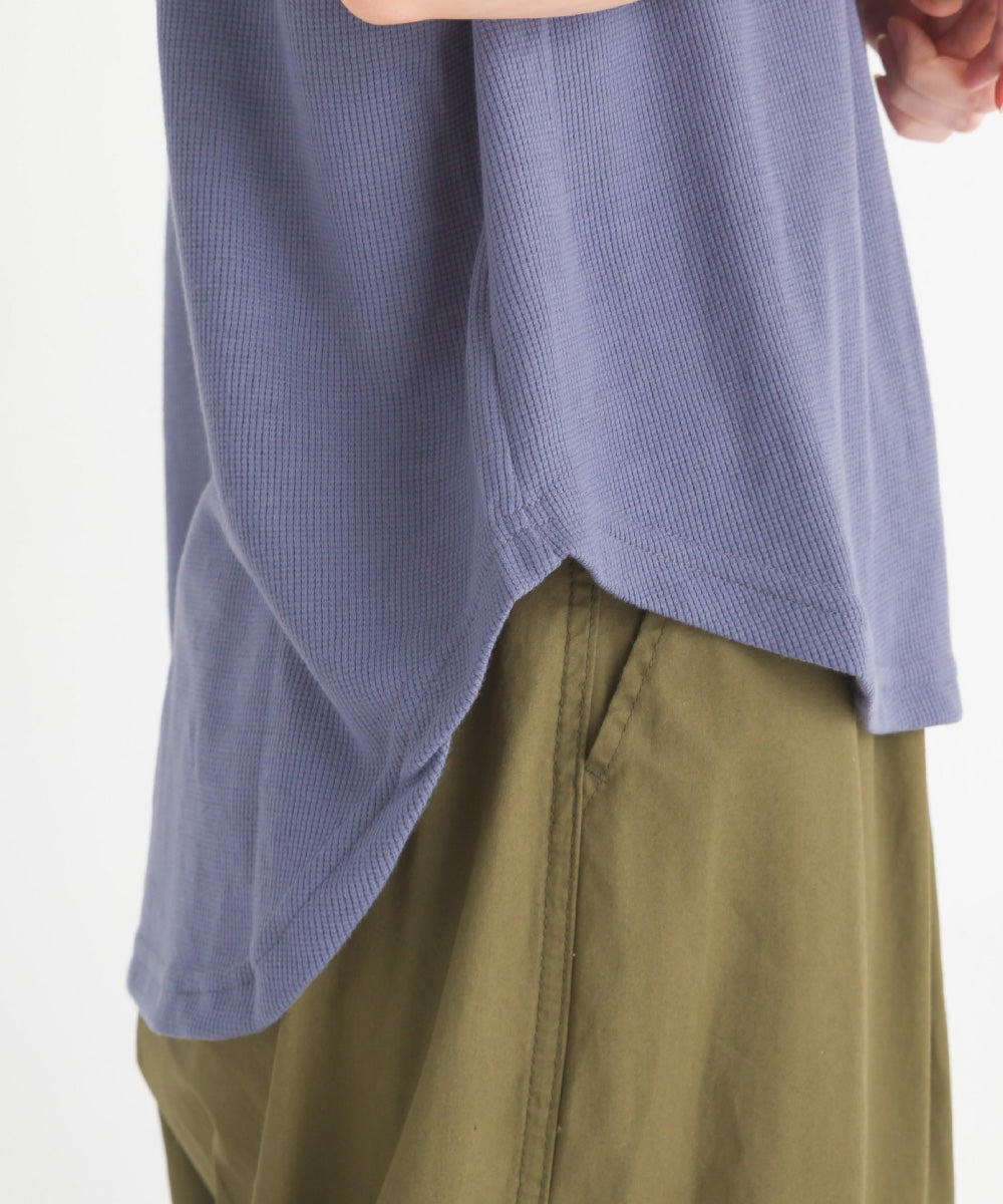 【OMNES Another Edition】ベアワッフルヘンリーネックトップス【7120-5055】