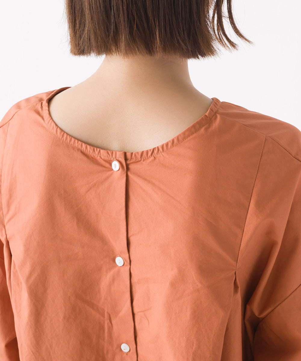 【OMNES Another Edition】コットン 後ろあきシャツワンピース【7120-9006】