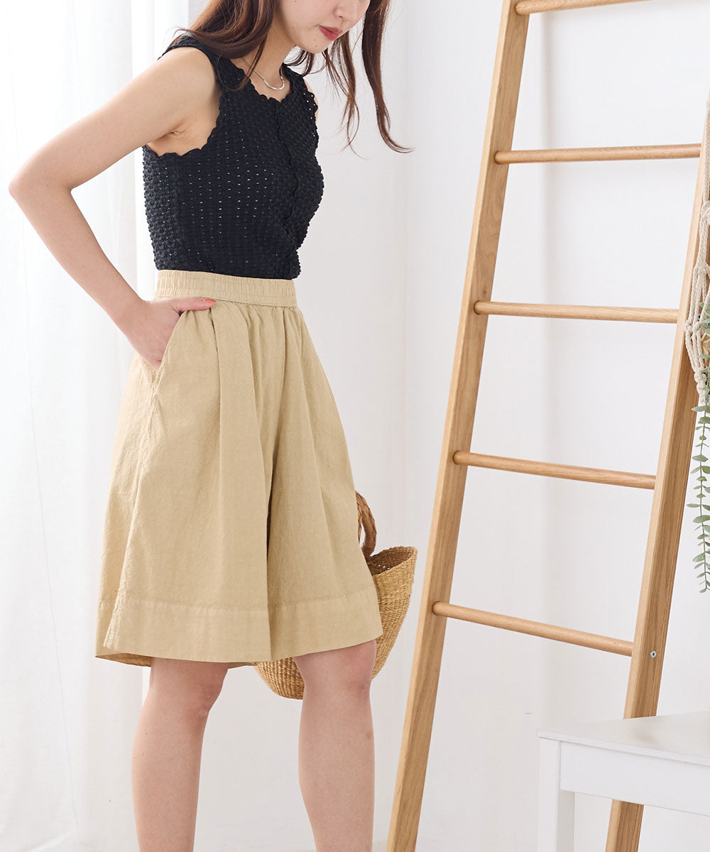 【OMNES Another Edition】製品染め コットンショートパンツ【7121-2044】