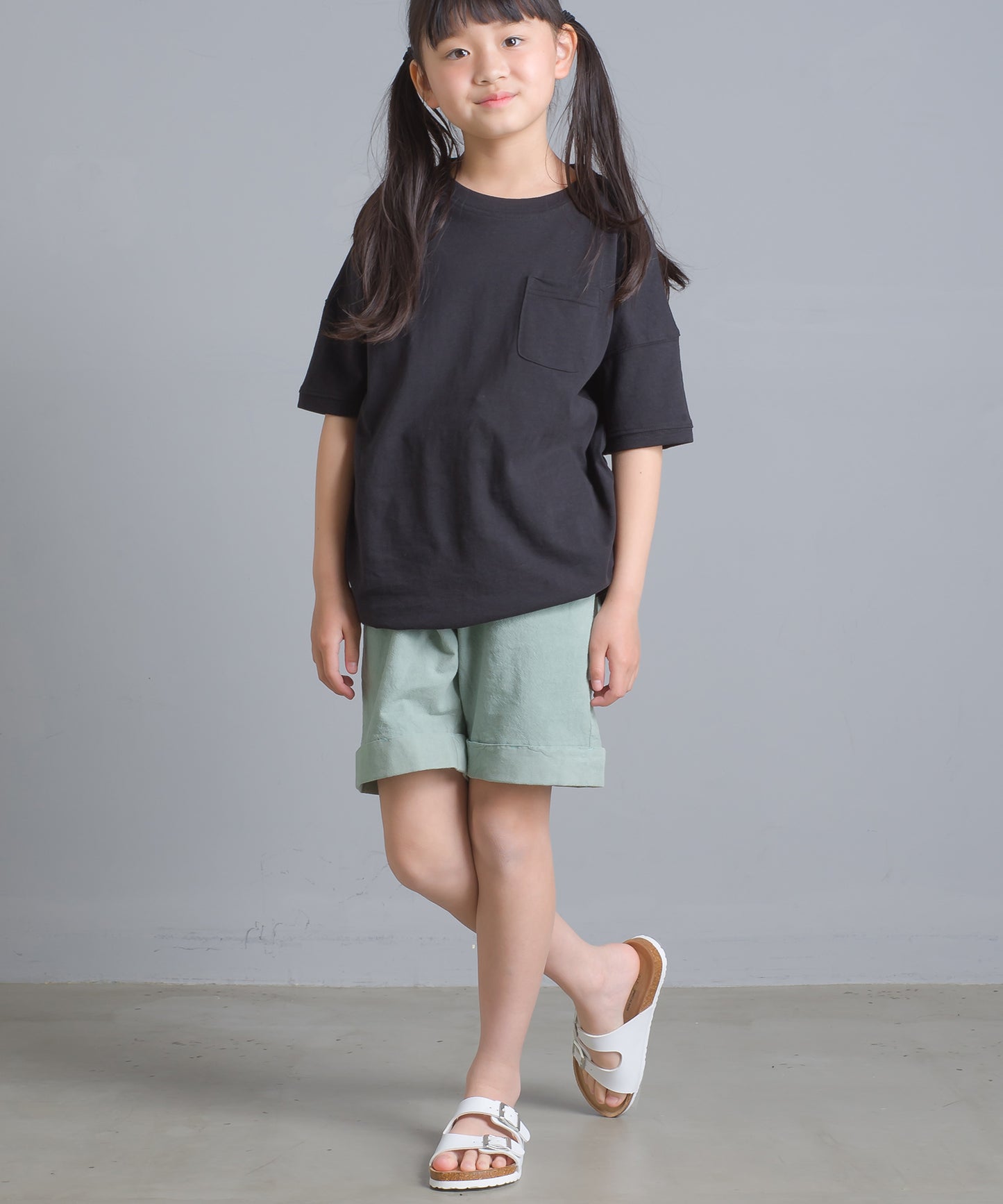 【OMNES Another Edition】キッズ 製品染め コットンイージーパンツ【7121-2045】