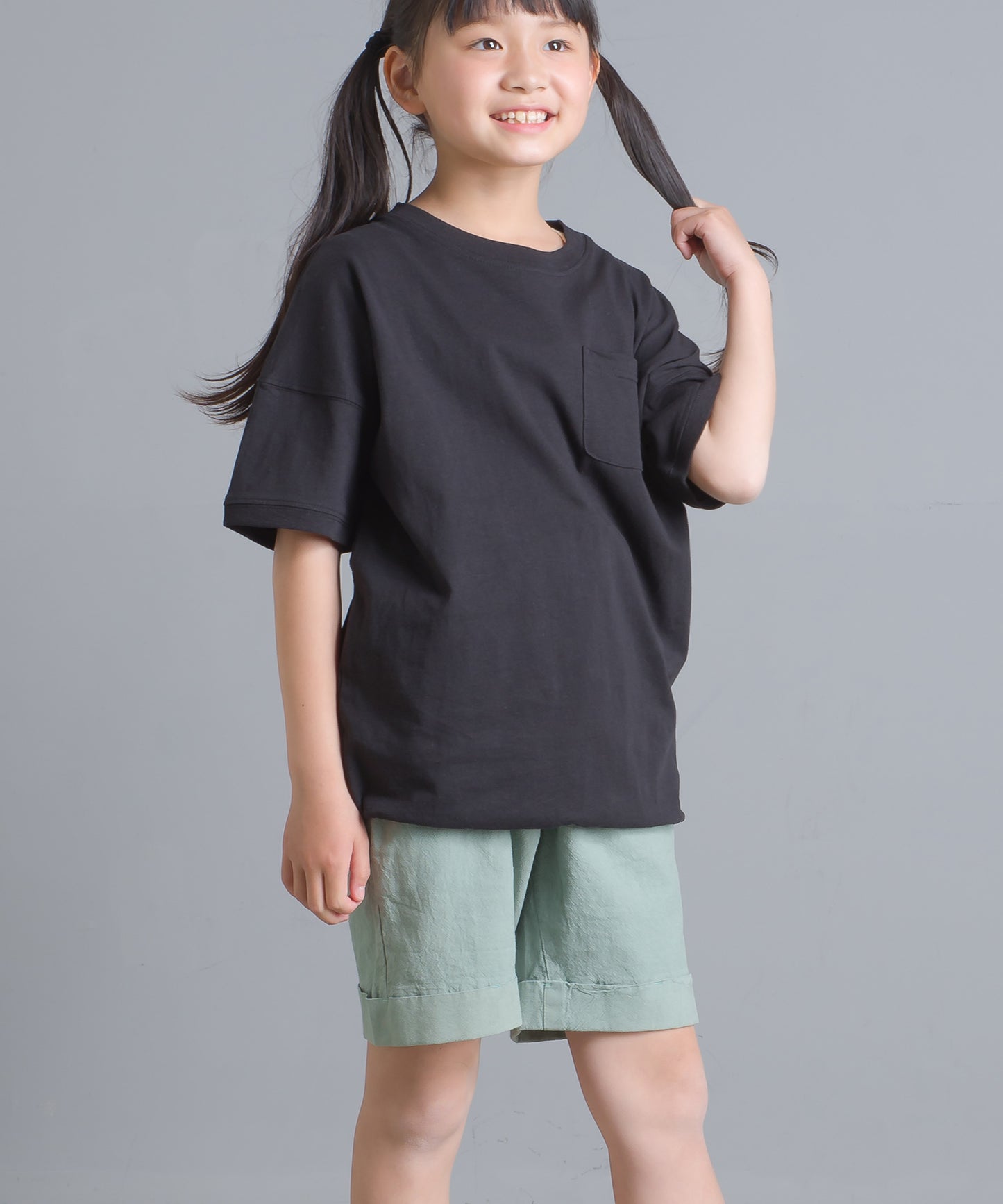 【OMNES Another Edition】キッズ 製品染め コットンイージーパンツ【7121-2045】