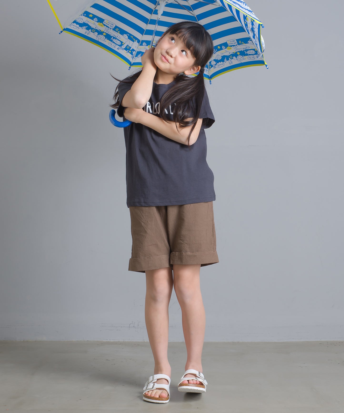 【OMNES Another Edition】キッズ 製品染め コットンイージーパンツ【7121-2045】