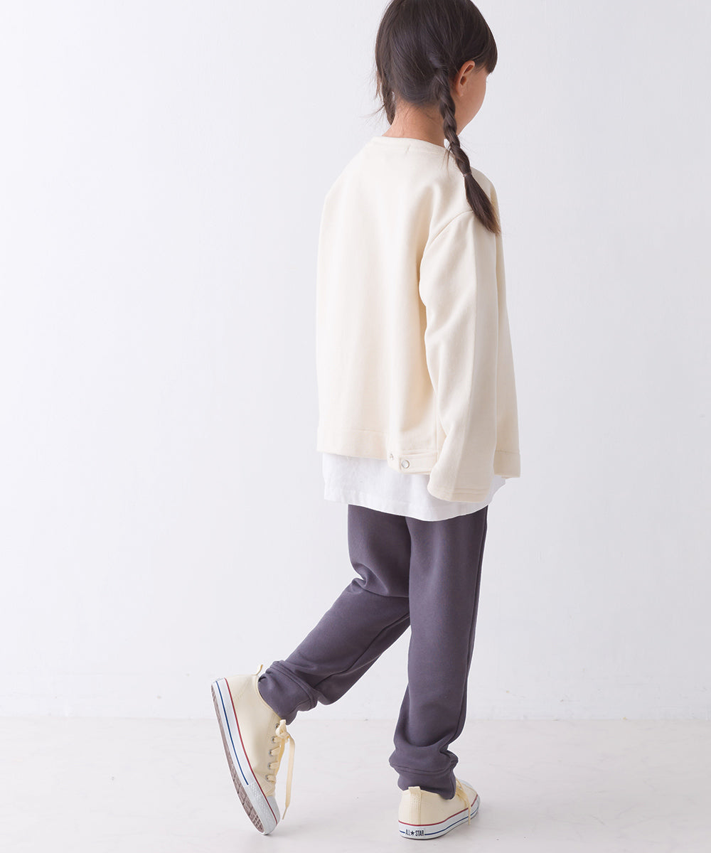 【OMNES】キッズ ストレッチ裏シャギー起毛ロングパンツ【7121-2087】