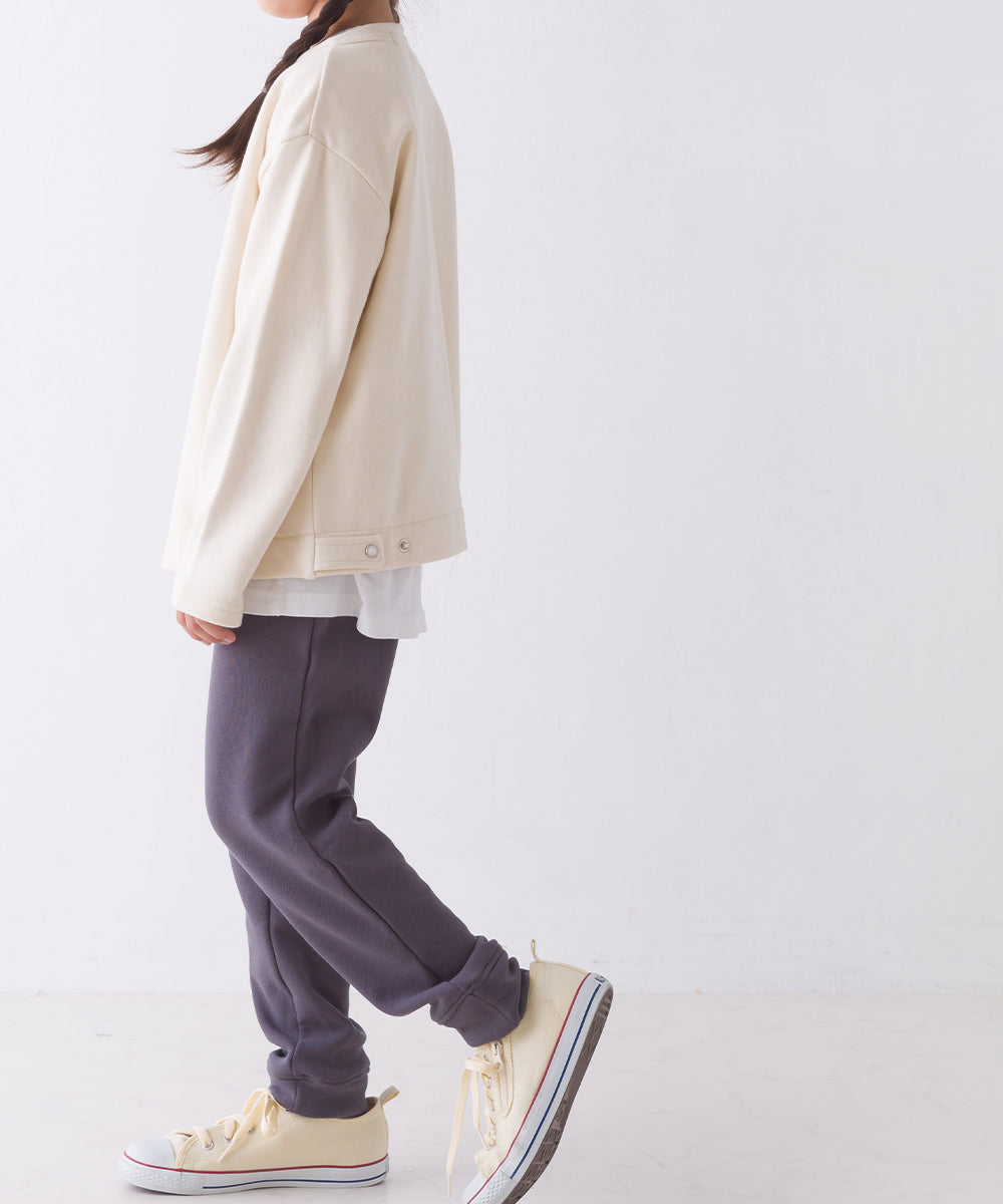【OMNES】キッズ ストレッチ裏シャギー起毛ロングパンツ【7121-2087】