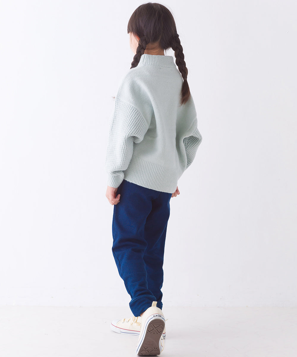 【OMNES】キッズ ストレッチ裏シャギー起毛ロングパンツ【7121-2087】