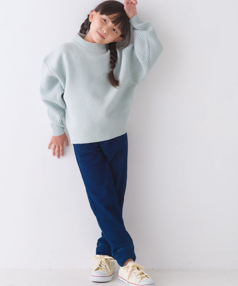 【OMNES】キッズ ストレッチ裏シャギー起毛ロングパンツ【7121-2087】