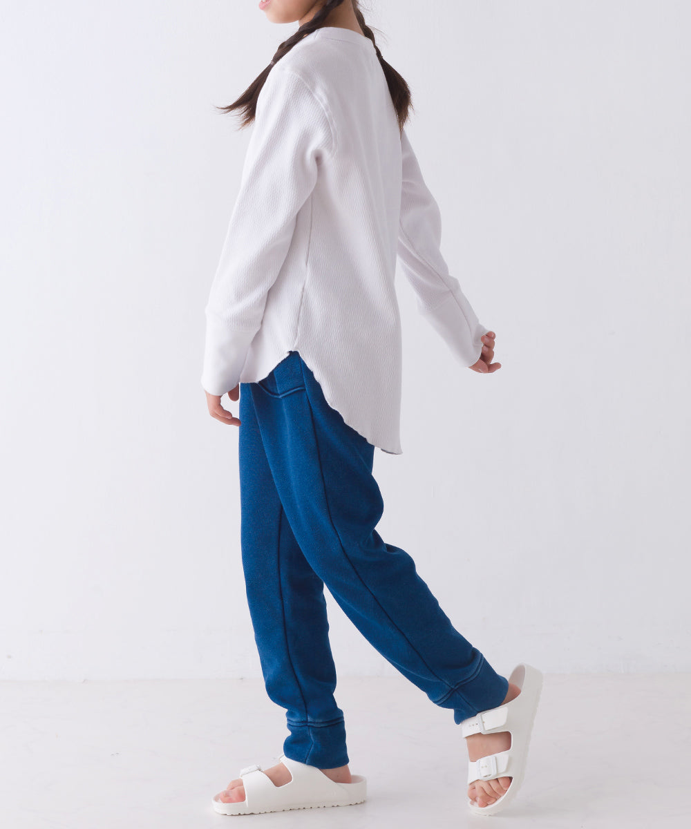 【OMNES】キッズ ストレッチ裏シャギー起毛ロングパンツ【7121-2087】