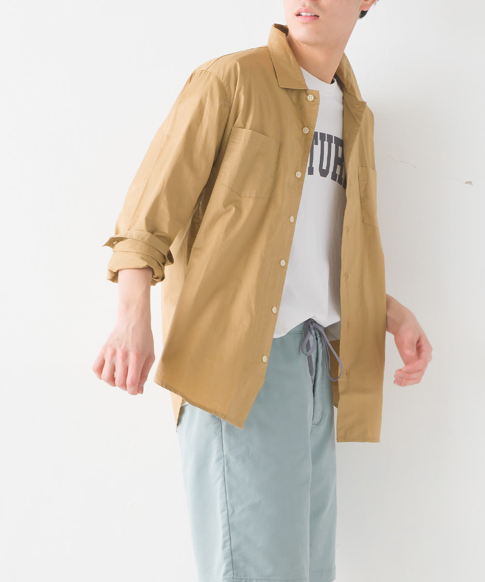 【OMNES Another Edition】メンズ 製品洗いタイプライターワークシャツ【7121-4056】