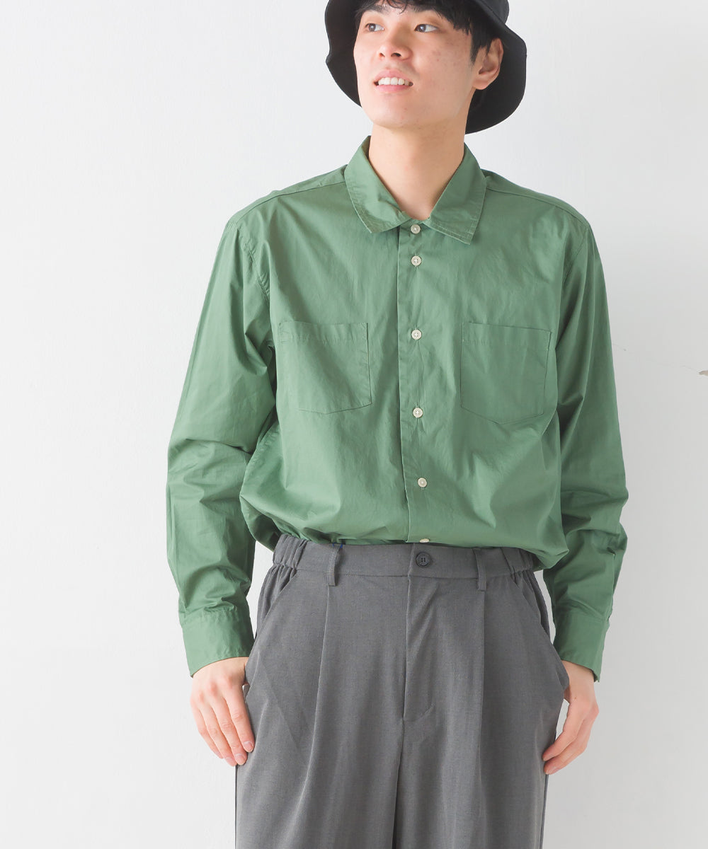 【OMNES Another Edition】メンズ 製品洗いタイプライターワークシャツ【7121-4056】