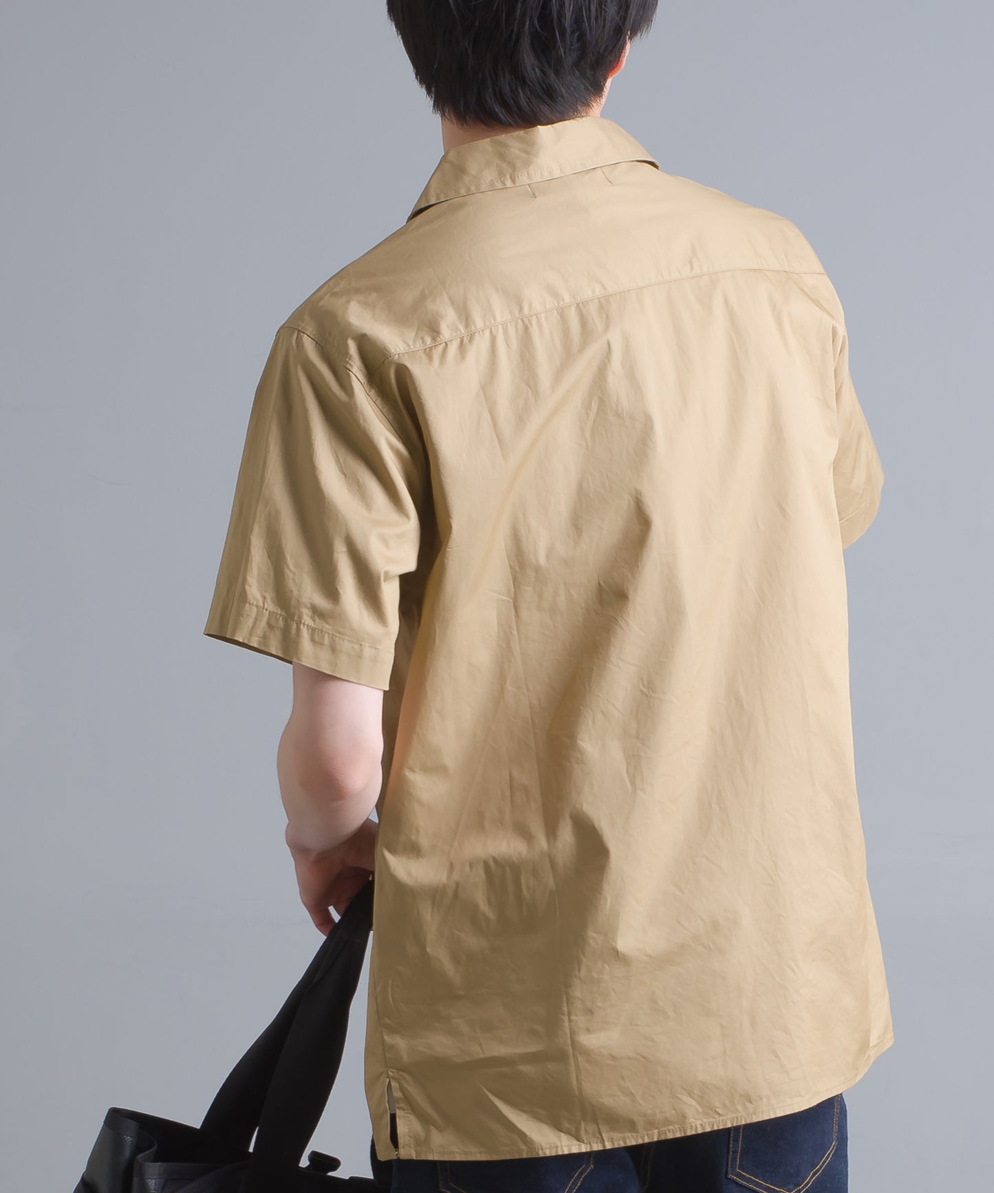 【OMNES Another Edition】メンズ 製品洗いタイプライターオープンカラー半袖シャツ【7121-4066】