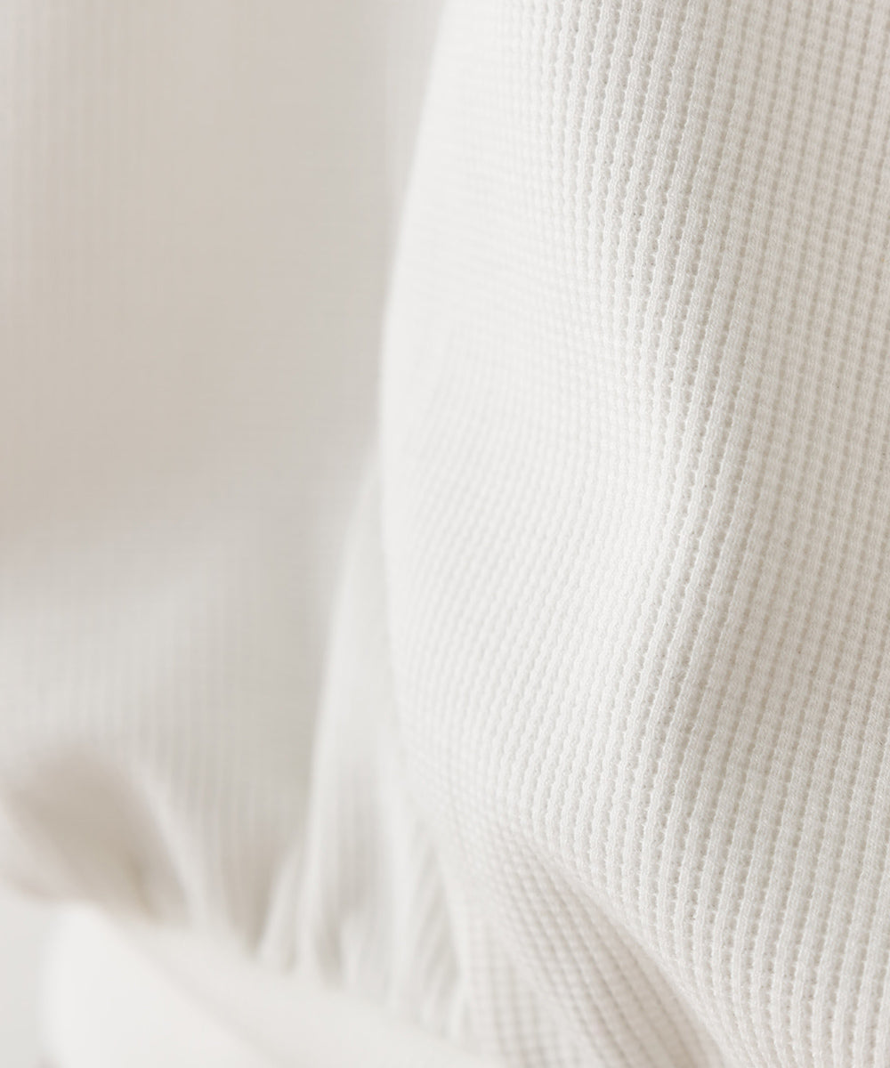 【OMNES】ベアワッフル ドルマン半袖プルオーバー【7121-5141】