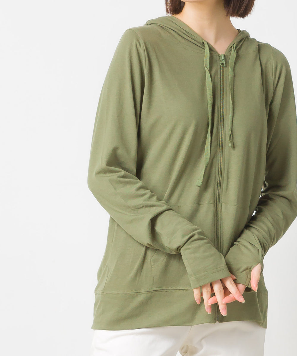 【OMNES】UVカット&ドライ加工 ジップパーカー【7121-5142】