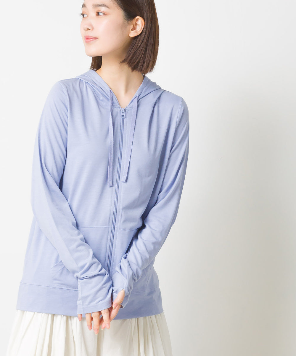 【OMNES】UVカット&ドライ加工 ジップパーカー【7121-5142】