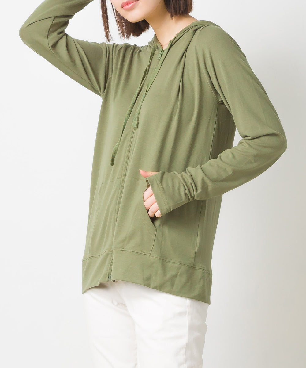【OMNES】UVカット&ドライ加工 ジップパーカー【7121-5142】