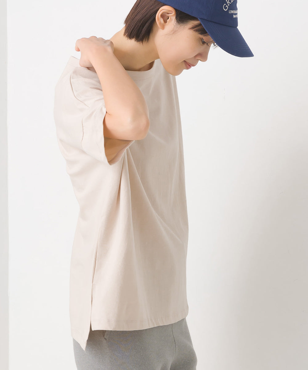 【OMNES】コットンベア天 ドロップショルダープルオーバー【7121-5143】