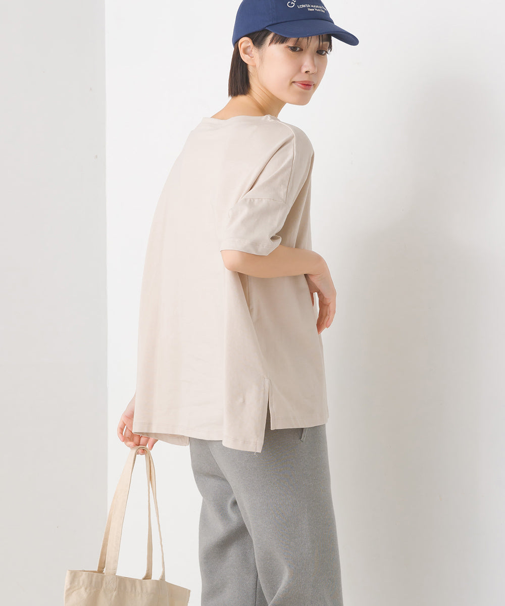 【OMNES】コットンベア天 ドロップショルダープルオーバー【7121-5143】
