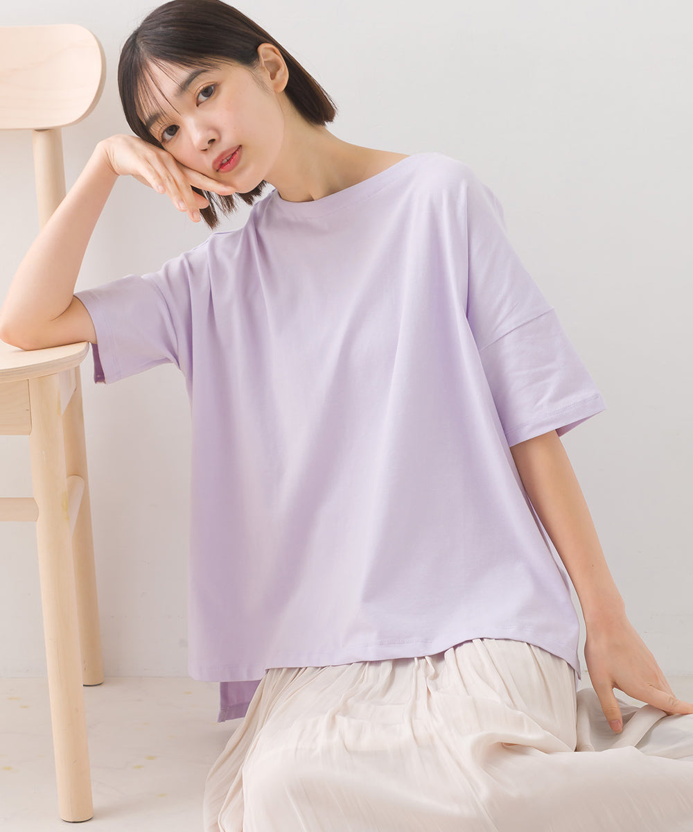 【OMNES】コットンベア天 ドロップショルダープルオーバー【7121-5143】