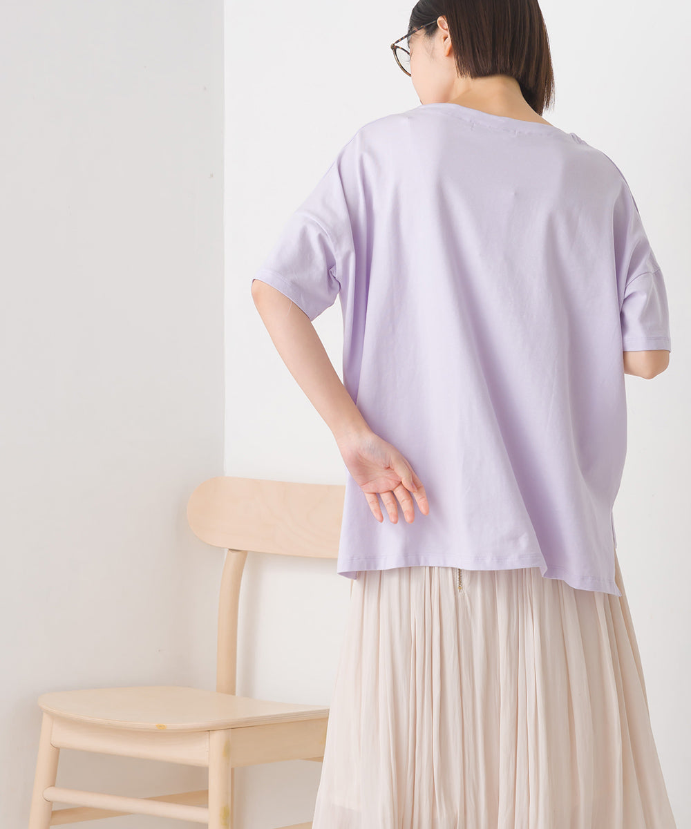 【OMNES】コットンベア天 ドロップショルダープルオーバー【7121-5143】