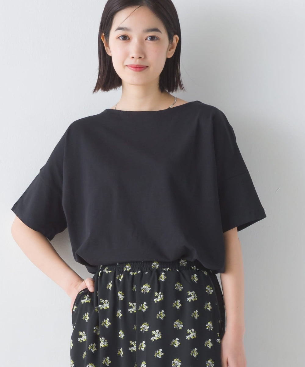 【OMNES】コットンベア天 ドロップショルダープルオーバー【7121-5143】