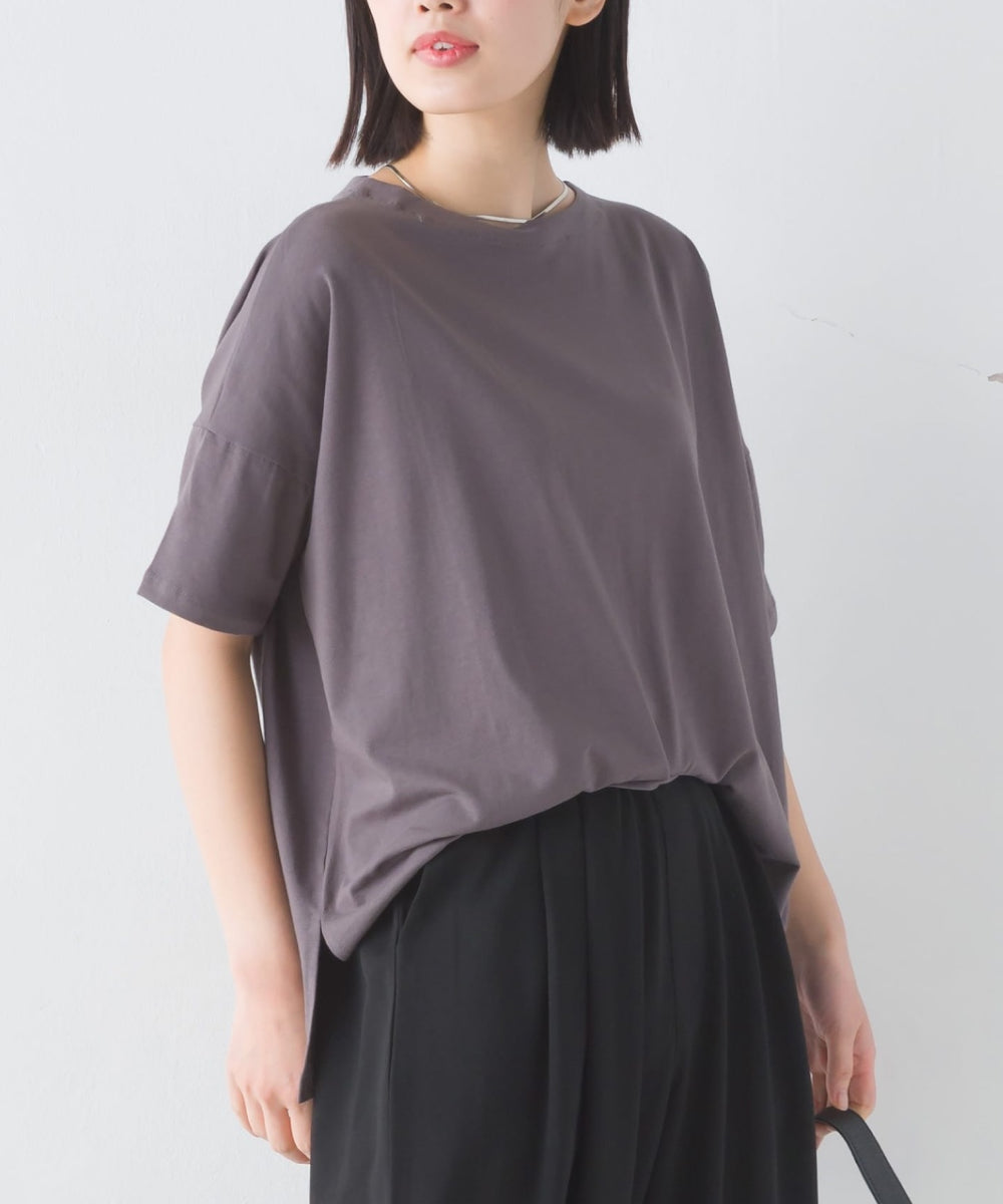 【OMNES】コットンベア天 ドロップショルダープルオーバー【7121-5143】