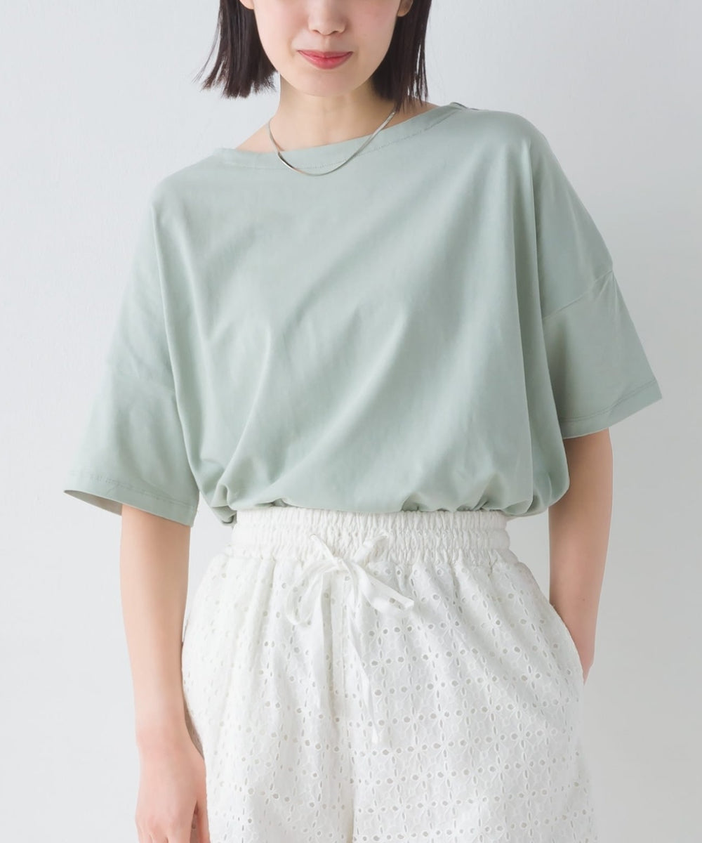 【OMNES】コットンベア天 ドロップショルダープルオーバー【7121-5143】