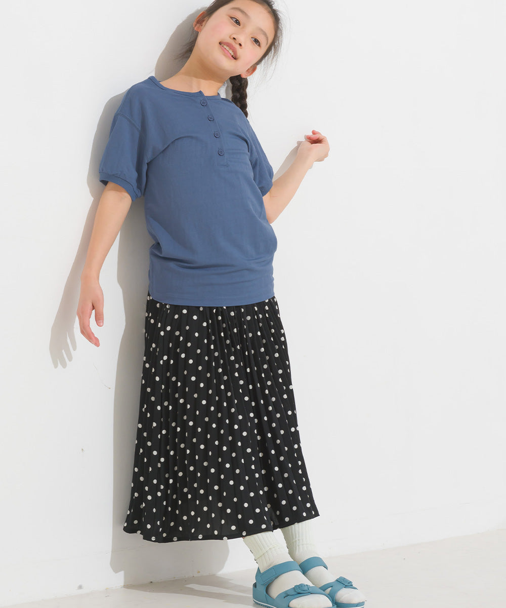 【OMNES Another Edition】キッズ 接触冷感レーヨンナイロンヘンリーネックTシャツ【7121-5191】